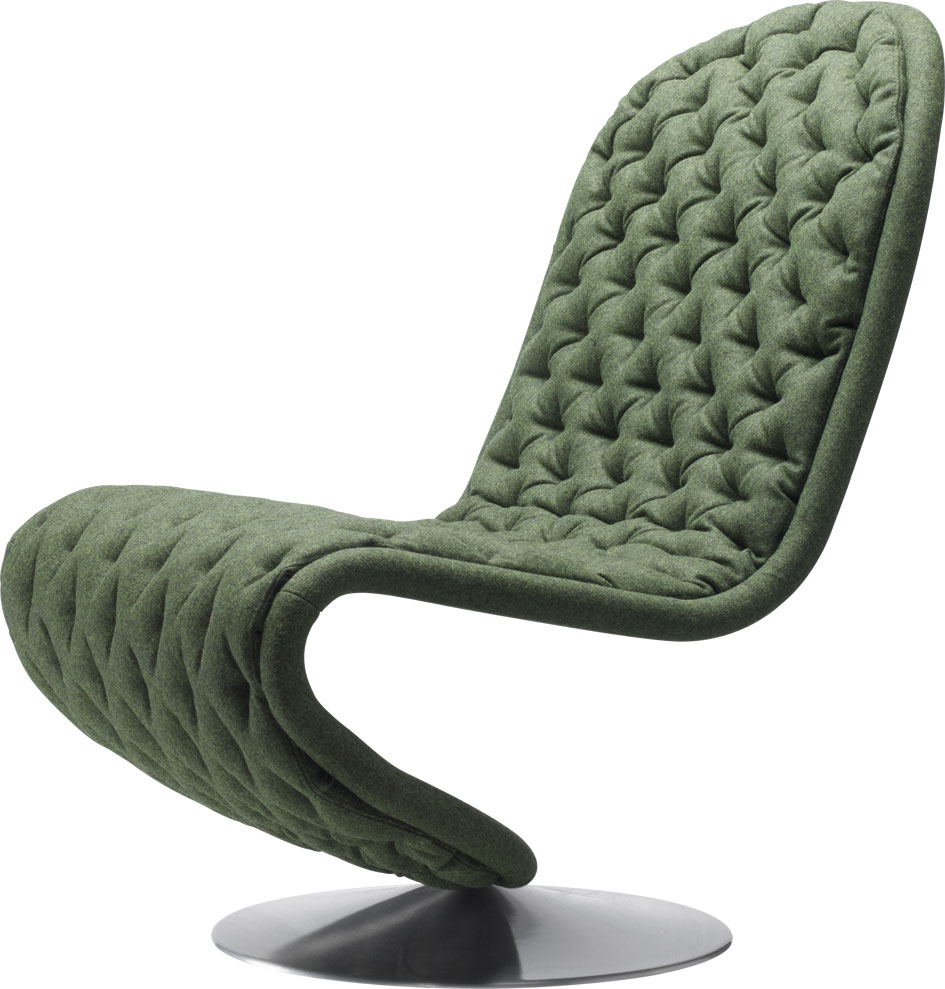 System 1-2-3 Lounge Deluxe Fauteuil à pied rond Verpan 