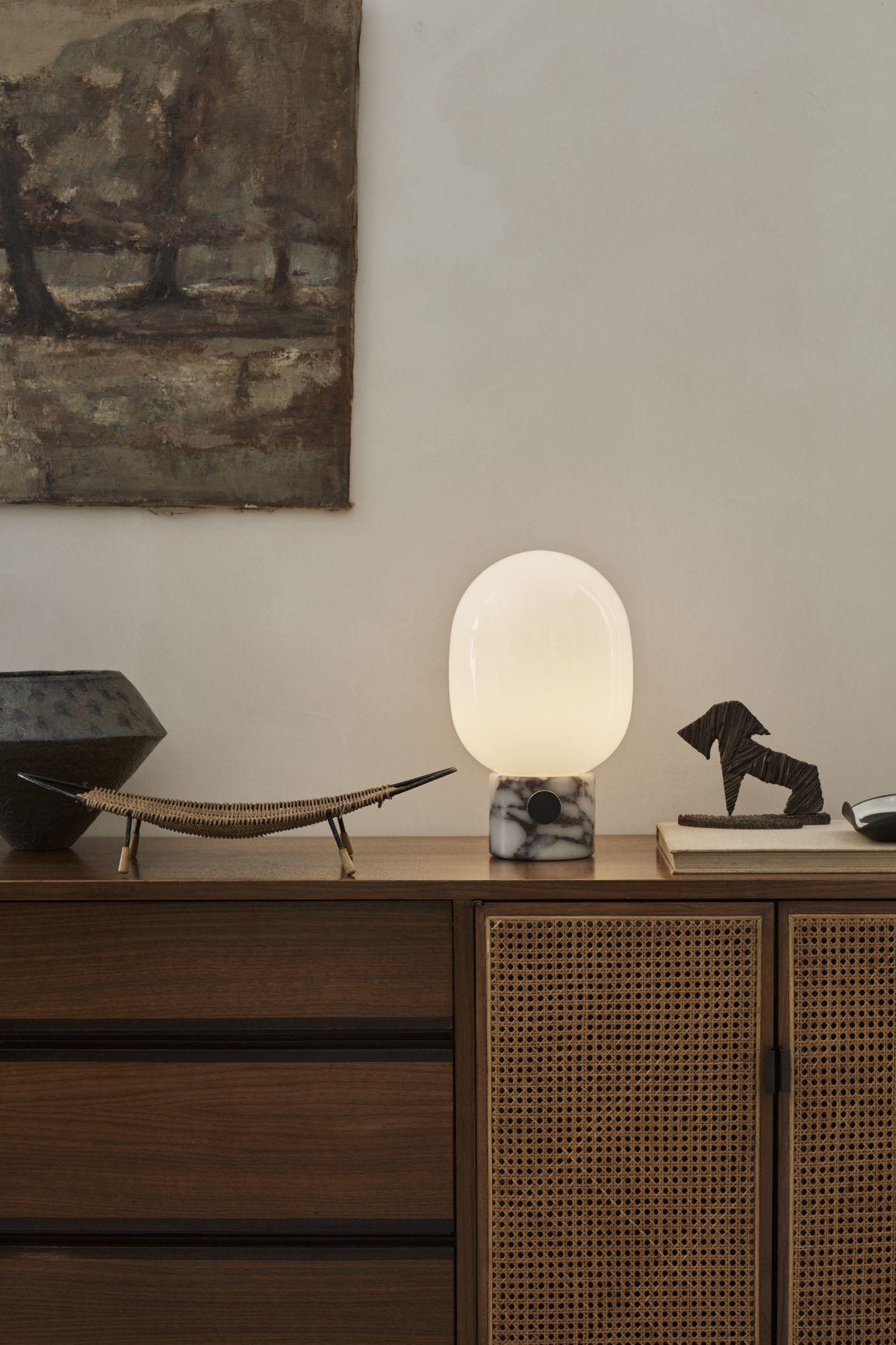 JWDA Lampe de table Large Travertine Rouge Audo Copenhagen