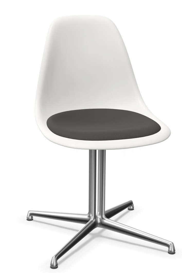 Eames Plasic Side Chair DSL RE chaise avec assise rembourrée Vitra 