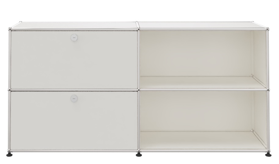 USM Haller Sideboard 2 Ouvert / 2 abattants à gauche Blanc pur - FAST DELIVERY