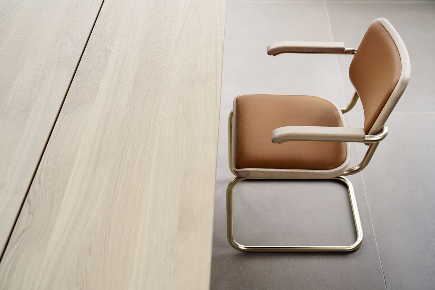 JS. Thonet by Jil Sander  S 1070 / S1070 Table de réunion Thonet