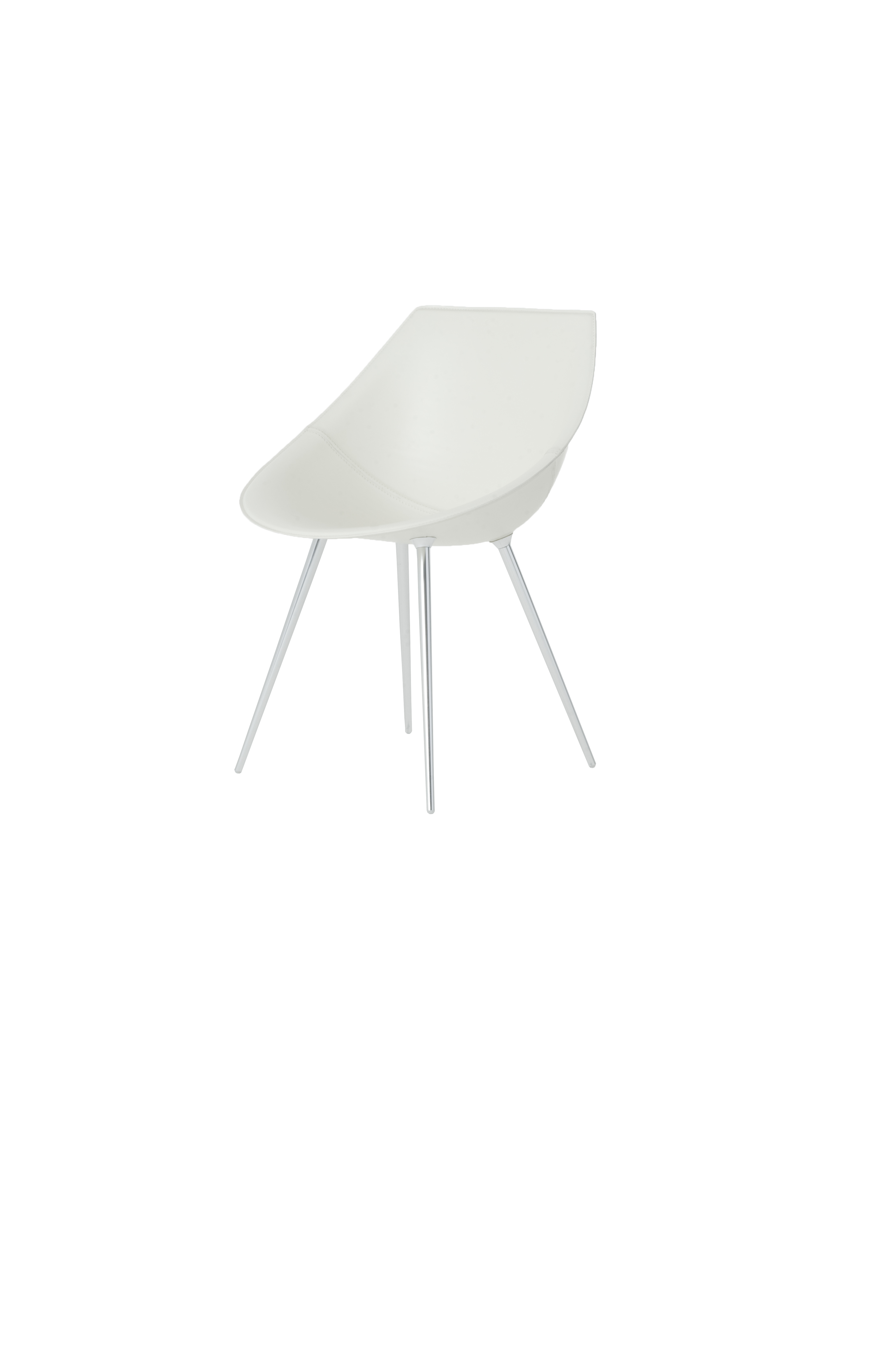 Fauteuil LAGO avec les jambes en cuir Driade