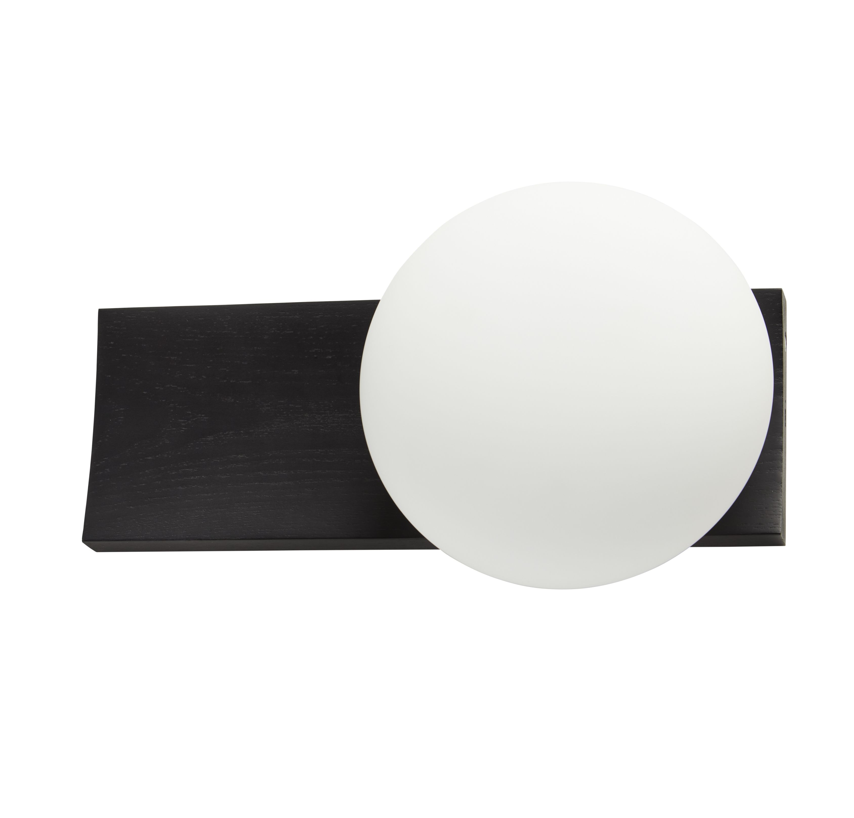 Dew table et applique murale frêne noir laqué Woud