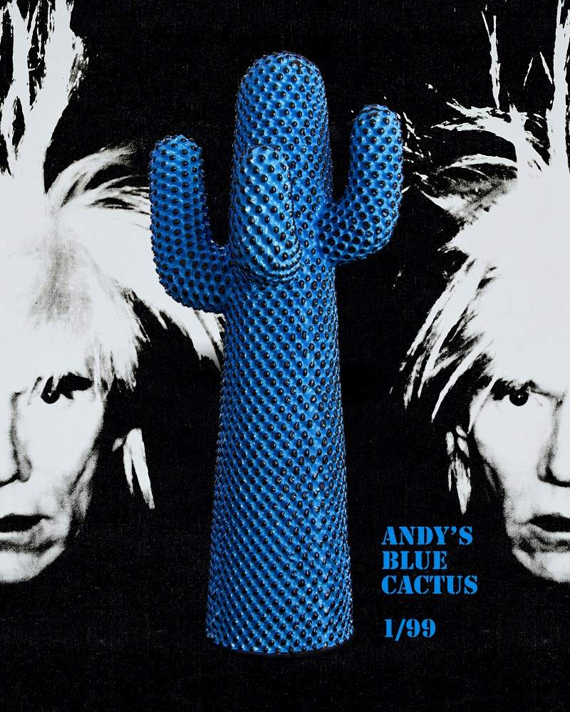 ANDY WARHOL X GUFRAM Andy's Cactus Garde-robe Gufram ÉDITION LIMITÉE OFFRE SPECIALE