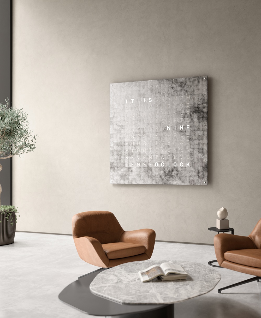 Earth 180 Creator's Edition Horloge murale / Objet temporel Allemande QLOCKTWO