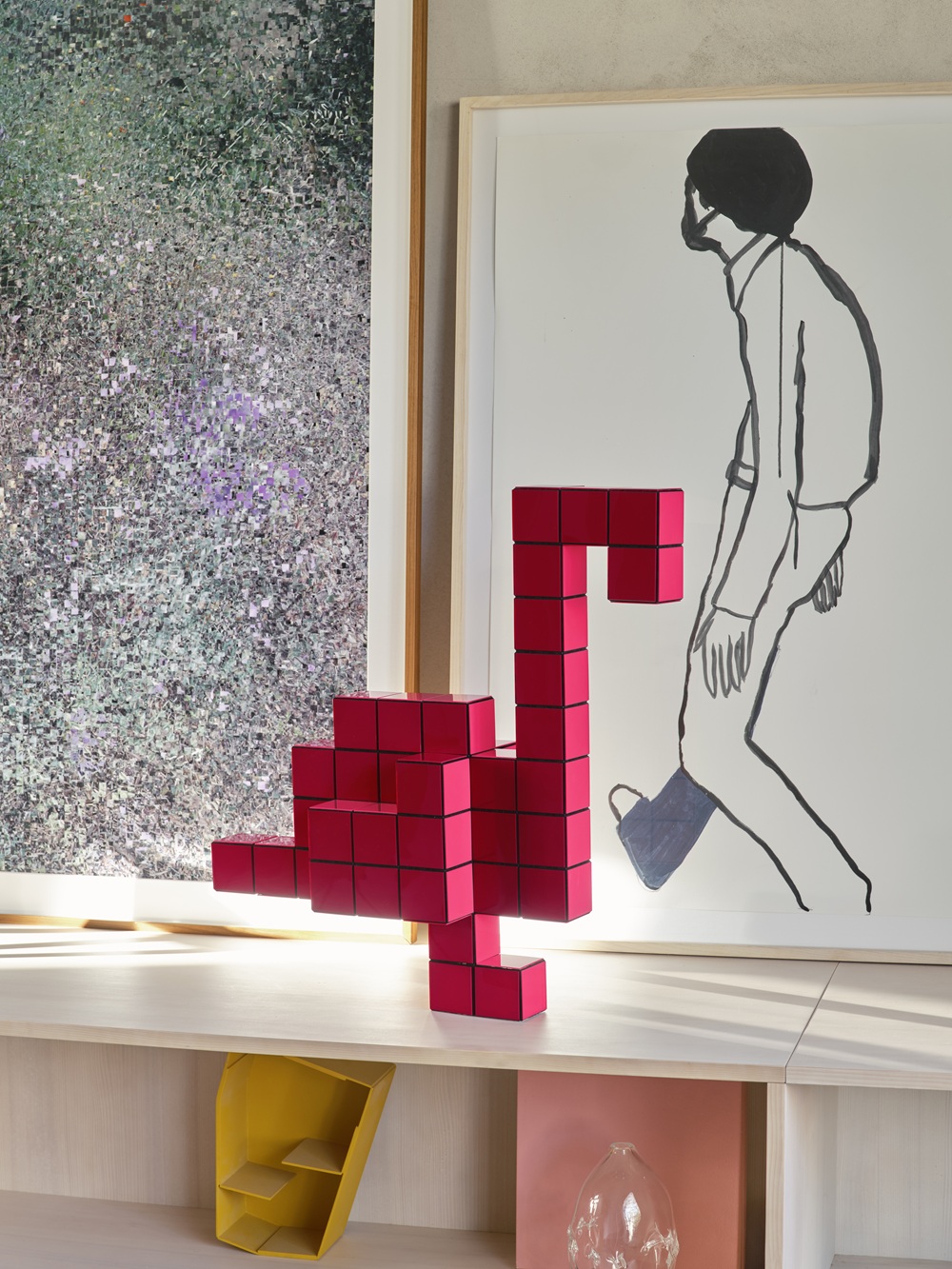 Panton Cubes Flamingo Duoton Sculpture Vitra