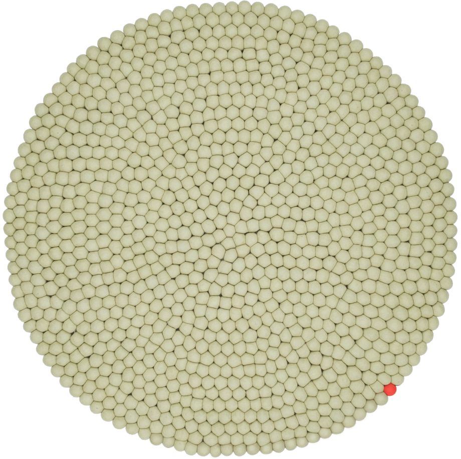 Big One Rund Tapis en feutre Ø 160 cm myfelt Beige vert