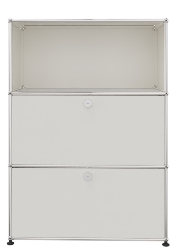 USM Haller Highboard 1 Ouvert / 2 Tiroirs Blanc pur - FAST DELIVERY