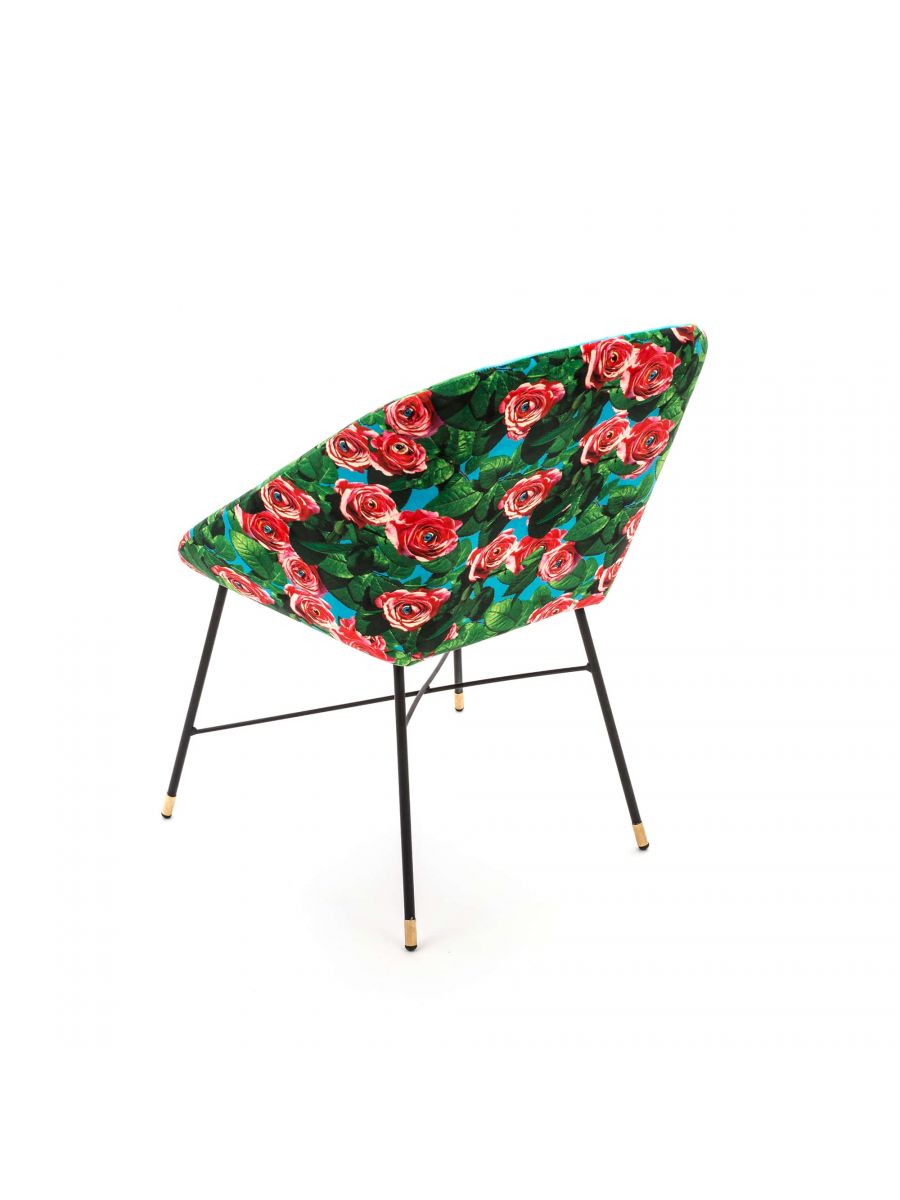Toiletpaper chaise rembourrée Roses blue Seletti Toiletpaper chaise rembourrée Roses blue Seletti