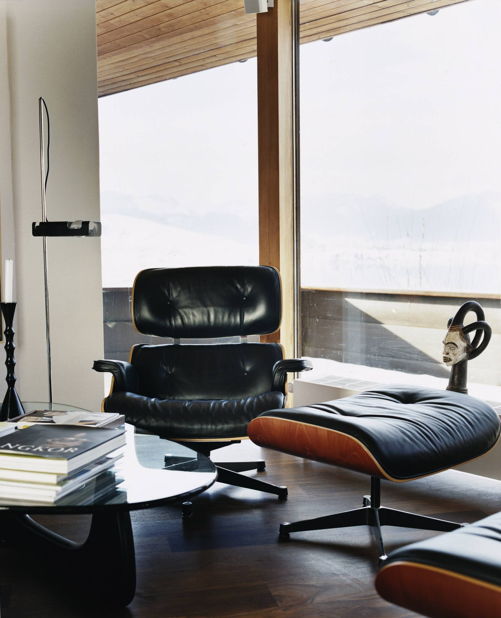 Eames Lounge Chair & Ottoman Armchair Cuir Premium F / Cuir Natural Vitra