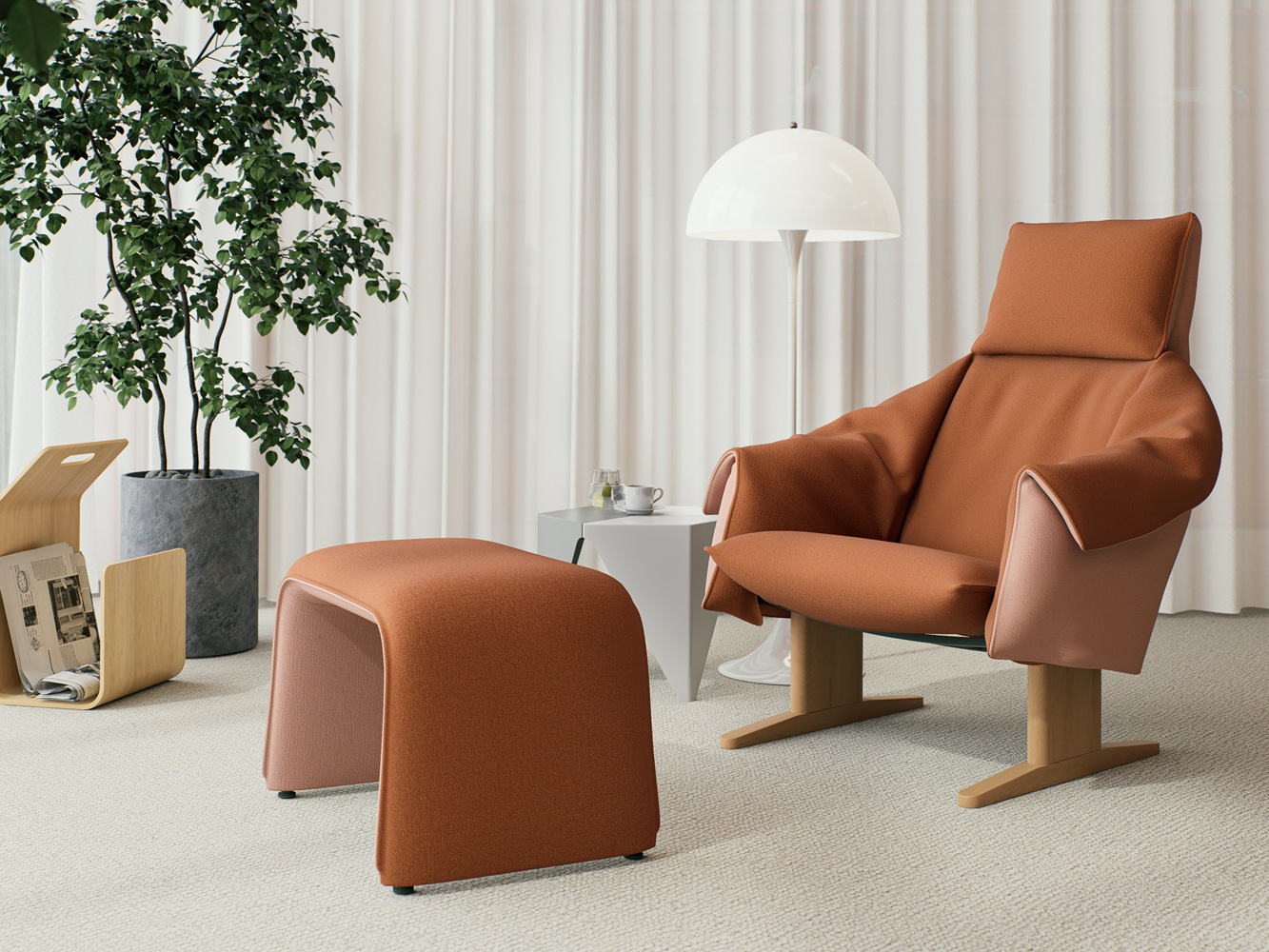 Bascule Fauteuil à dossier haut avec banquette Vitra