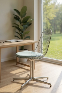 DKL-5 Wire Chair chaise avec coussin d'assise Vitra
