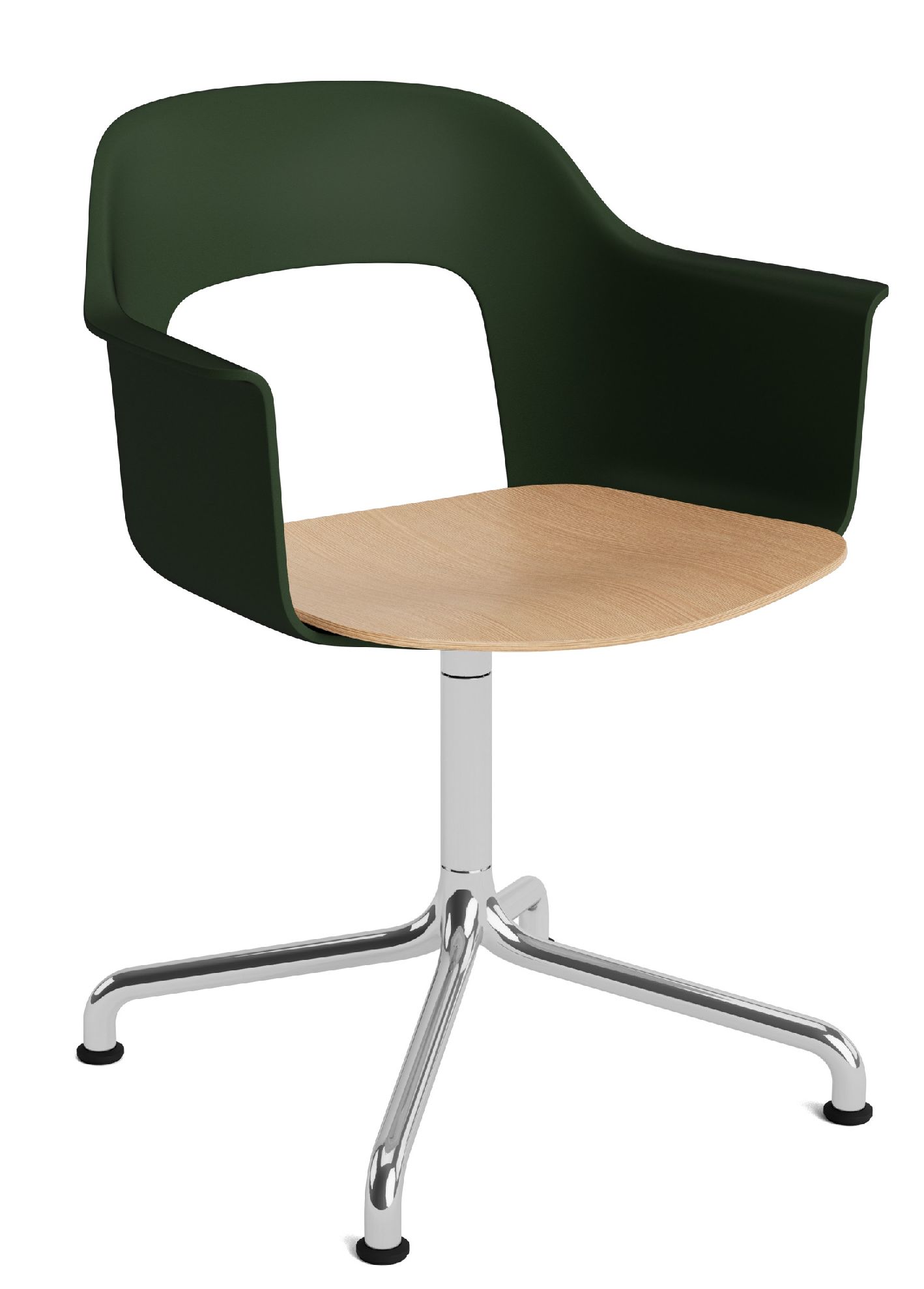 Layout Armchair 252 Fauteuil 4 pieds en étoile Pied pivotant avec base incurvée Hay  