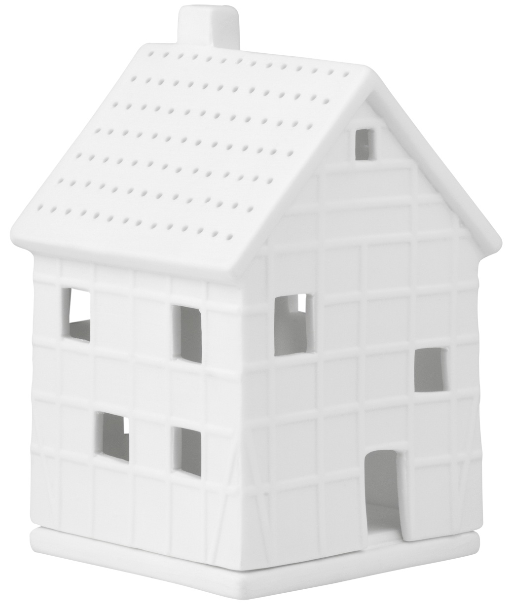 Weißes Living Lichthaus im Fachwerkhaus-Design von Räder, kleine Größe, Detailaufnahme.