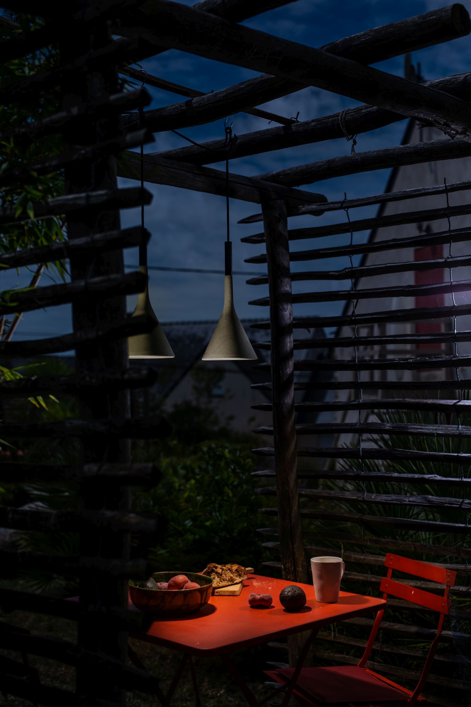 Aplomb Outdoor Lampe suspendue LED Gris Foscarini