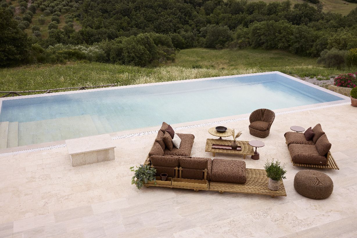 STICKS PLATFORM Grand canapé d'angle Extérieur Cane-Line