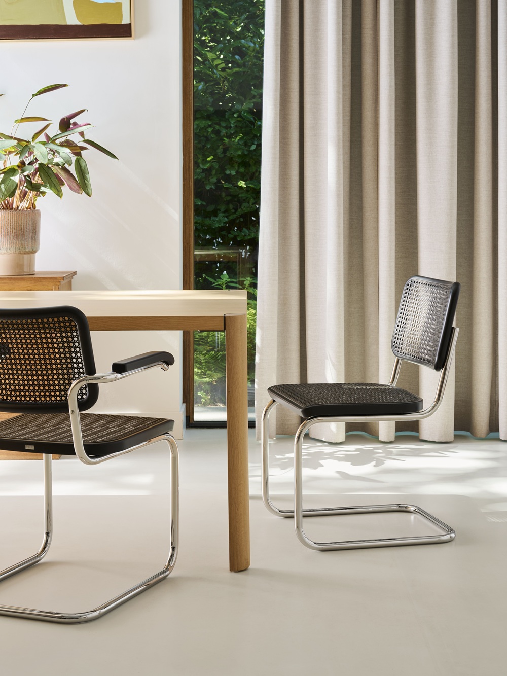 JS. Thonet by Jil Sander S 32 V / S32V Chaise cantilever Thonet