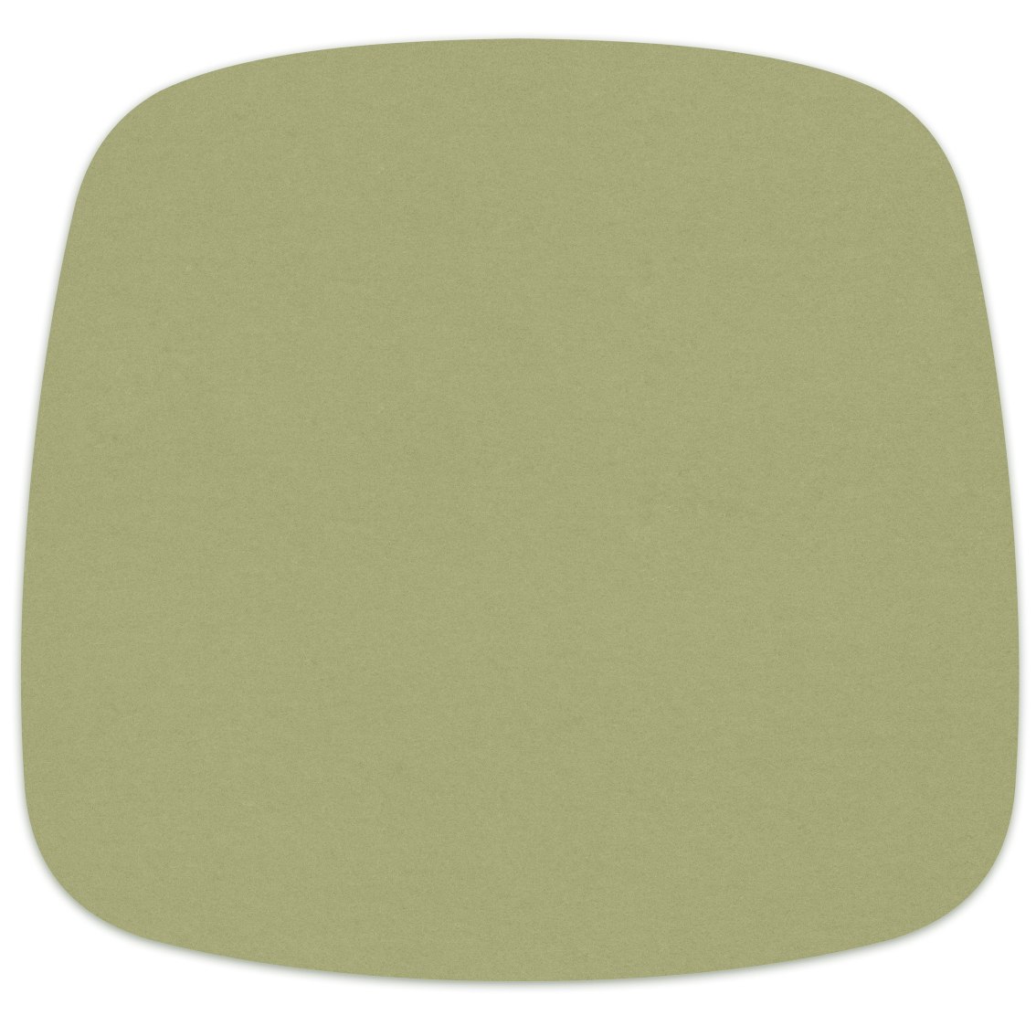 Pistazienfarbene Filz-Sitzauflage für Eames Plastic Arm Chairs, passend für DAR, RAR und DAW Stühle.