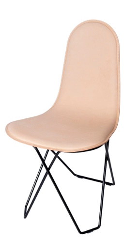 Chaise Cactus recouverte de cuir Cuero