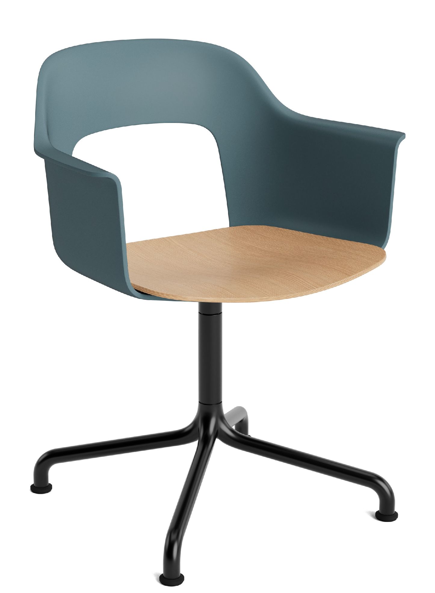 Layout Armchair 252 Fauteuil 4 pieds en étoile Pied pivotant avec base incurvée Hay  