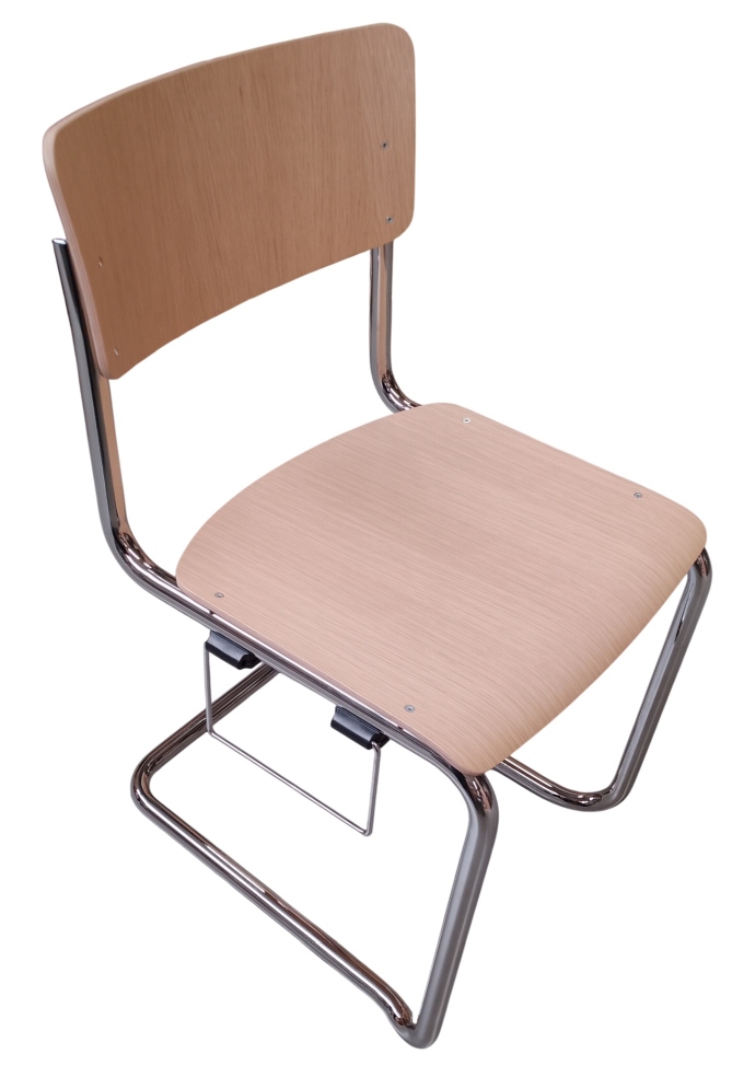 S 43 ST Tube d'acier Classique Piétement luge CHÊNE VERNIS CLAIR Thonet OFFRE SPECIALE