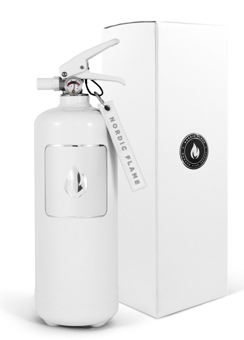 Extincteur Classic 2 Kg blanc - emblème blanc Nordic Flame OFFRE SPECIALE