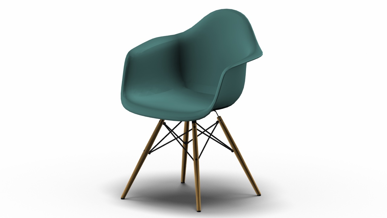 Eames Plastic Arm Chair DAW Stuhl Vitra - QUICK SHIP-Ahorn gelblich-Ocean Eames Plastic Arm Chair DAW Stuhl Vitra - QUICK SHIP-Ahorn gelblich-Ocean