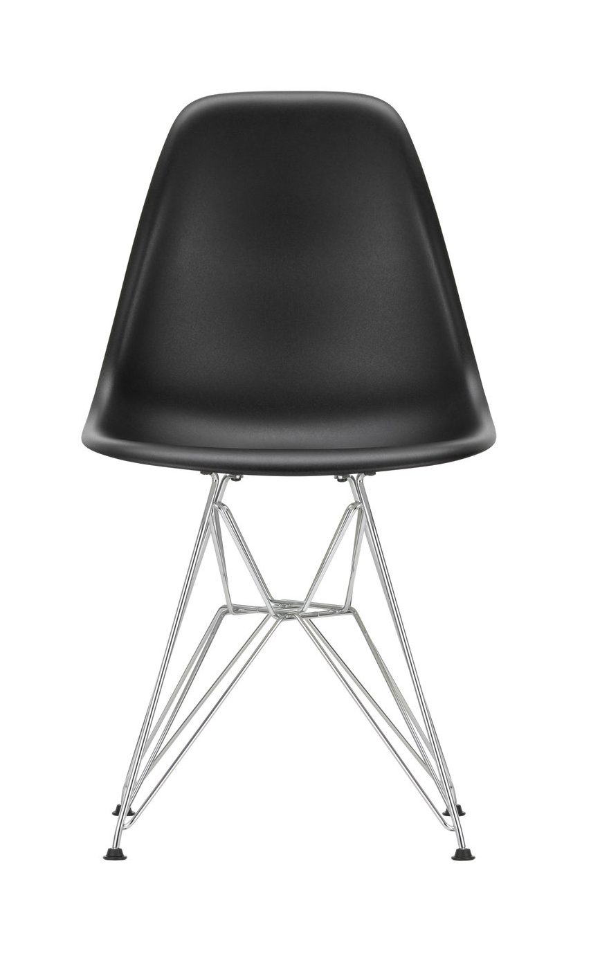 Eames Plastic Side Chair DSR Chaise Vitra Noir-Gris clair