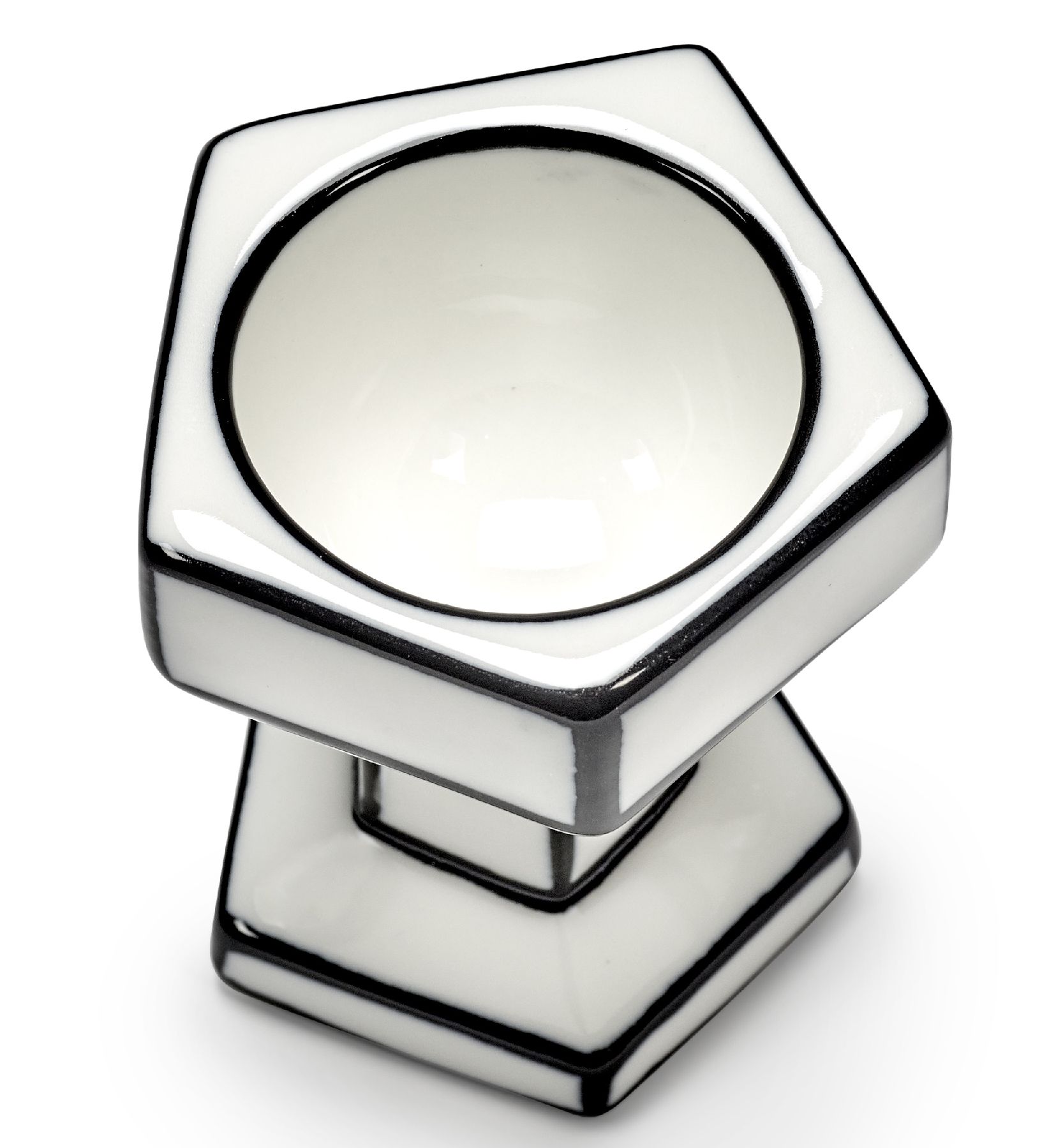 Coquetier blanc/noir Carte Blanche Serax   