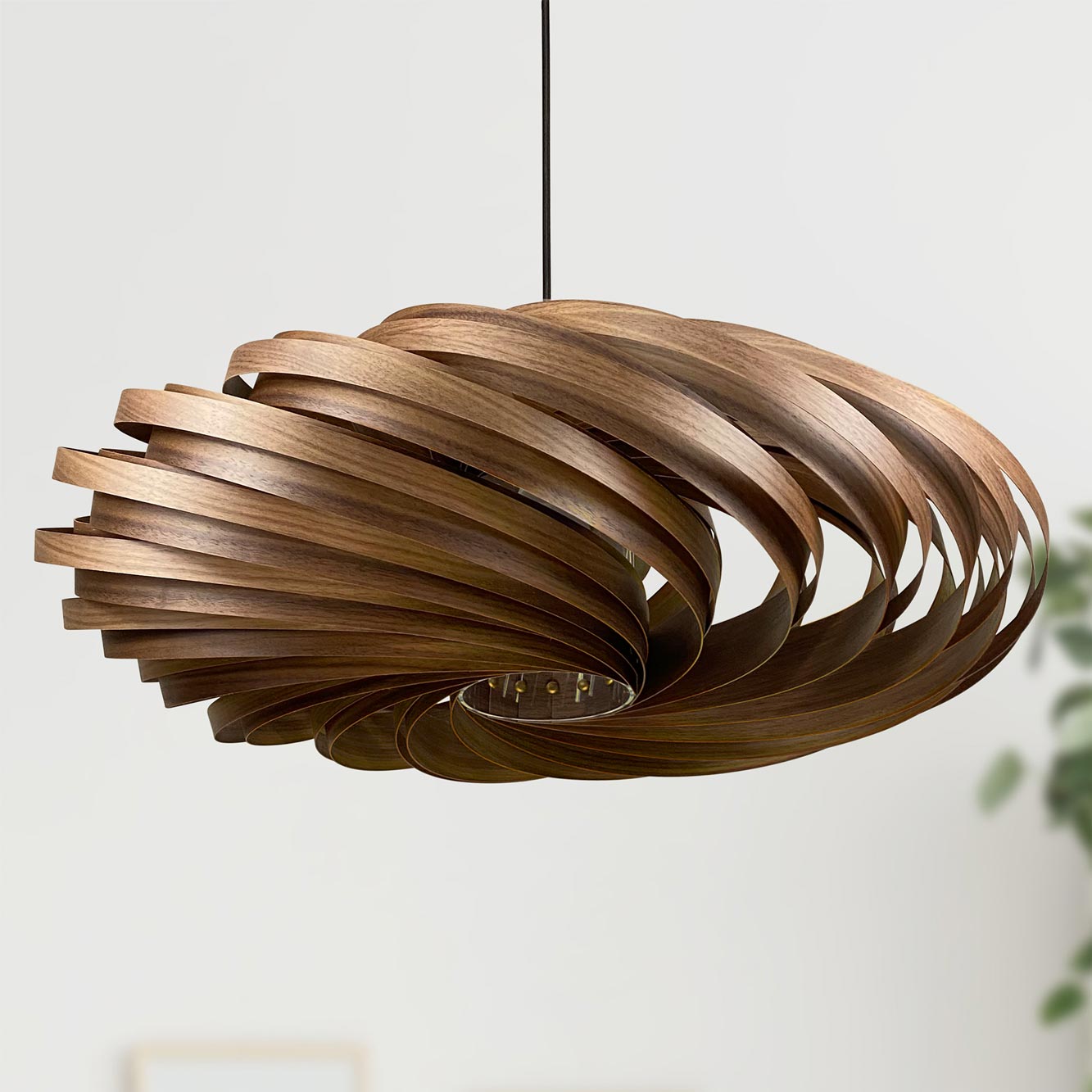 Veneria Lampe à suspendre Ø70 cm Noyer Gofurnit