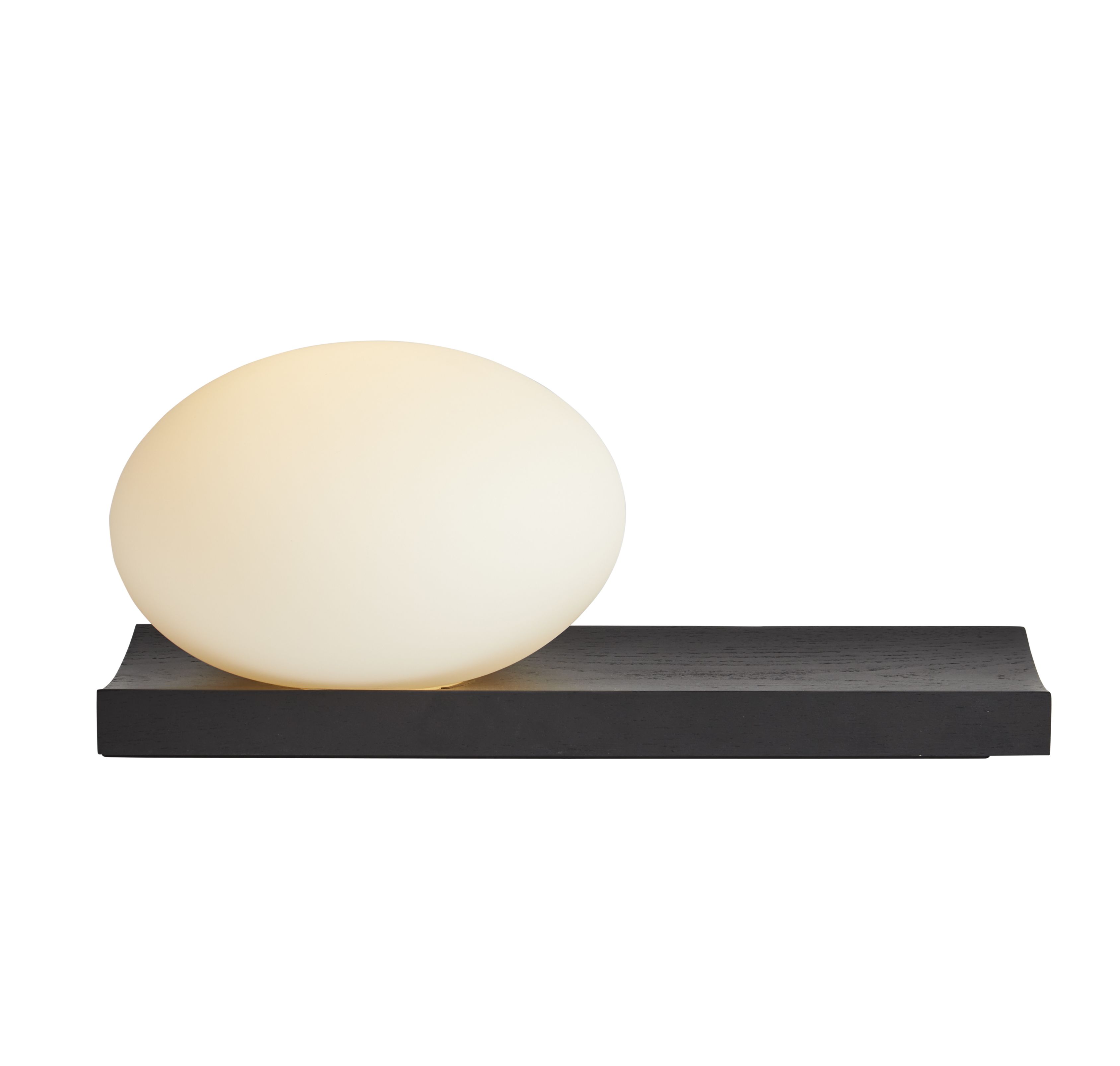 Dew table et applique murale frêne noir laqué Woud