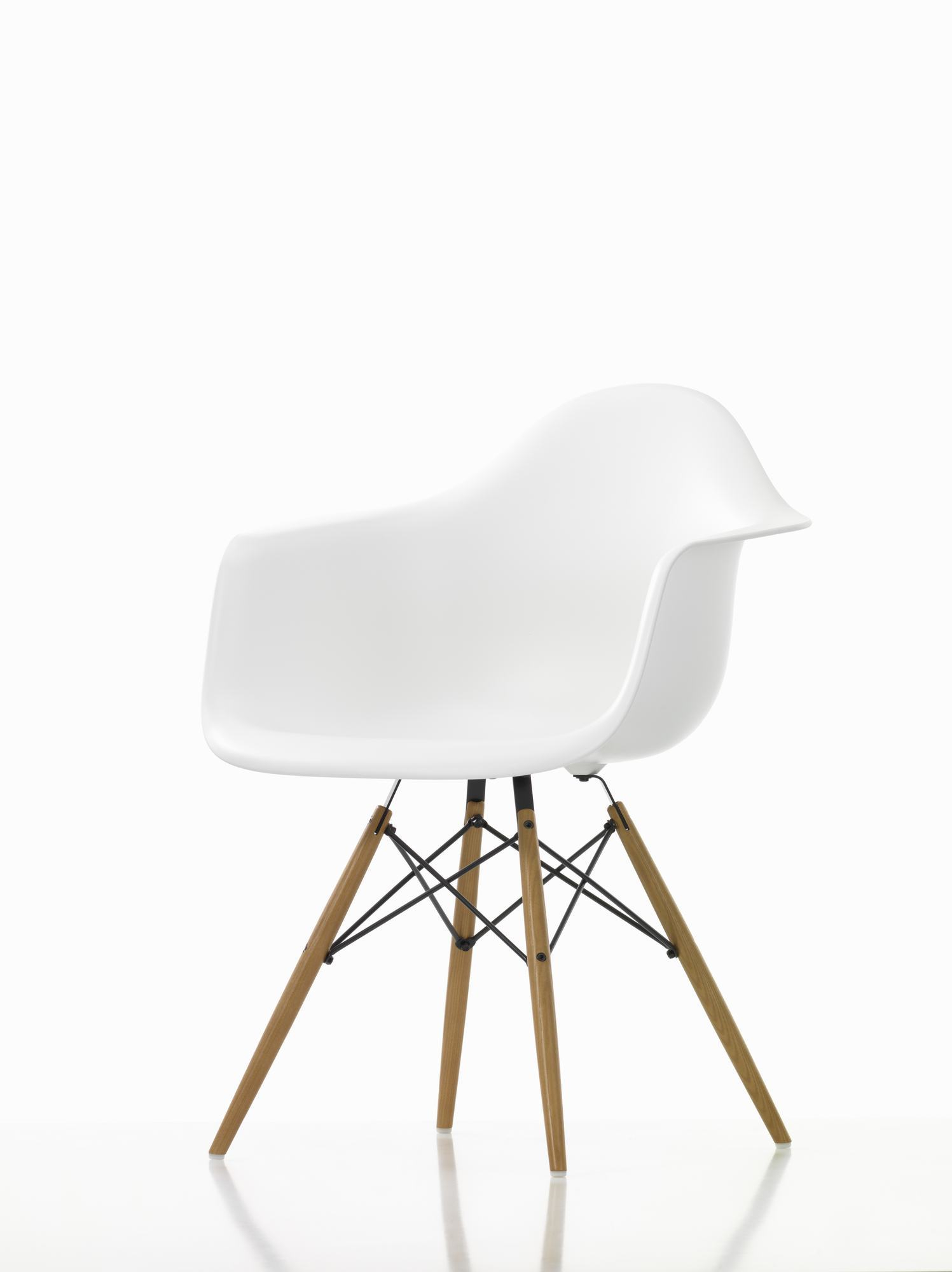 Eames Plastic Arm Chair DAW Stuhl Vitra - QUICK SHIP-Ahorn gelblich-Ocean Eames Plastic Arm Chair DAW Stuhl Vitra - QUICK SHIP-Ahorn gelblich-Ocean