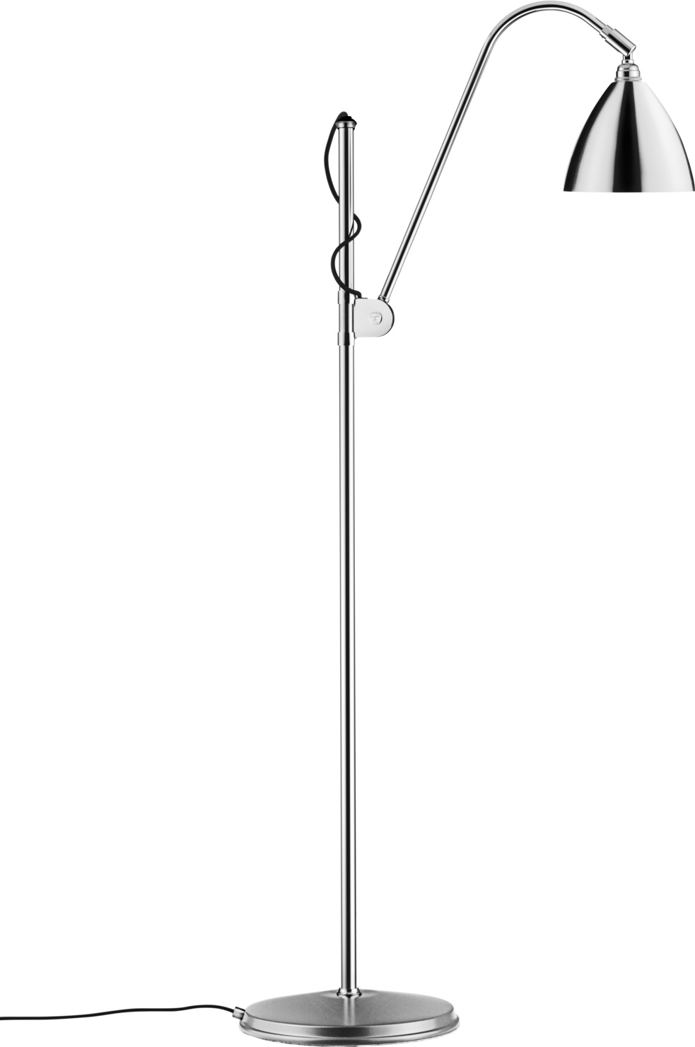 Bestlite BL3 Stehleuchte in Chrom von Gubi: Moderne Design-Stehlampe mit verstellbarem Arm.