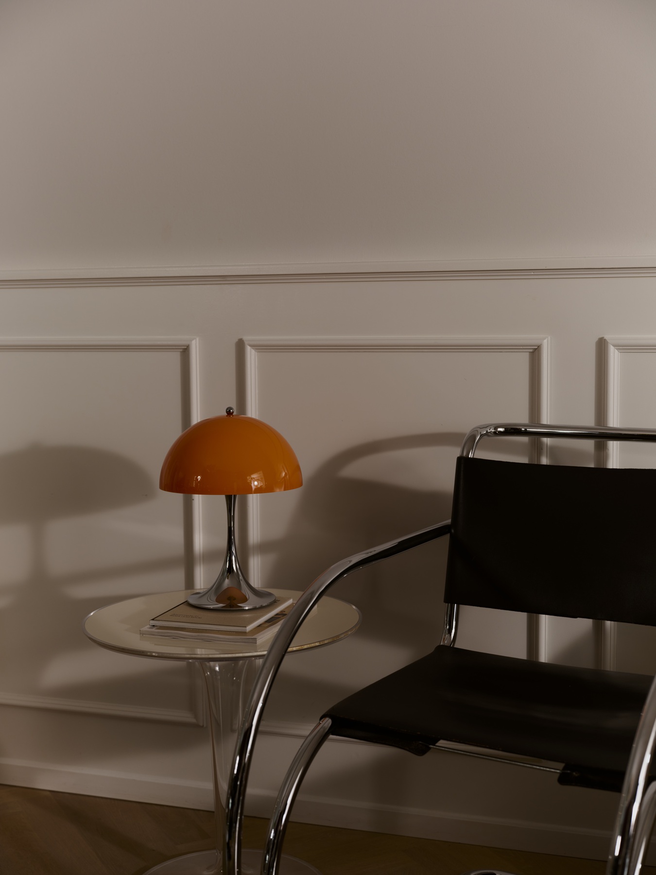 Panthella 250 Portable Chrome Lampe à batterie / lampe de table Louis Poulsen