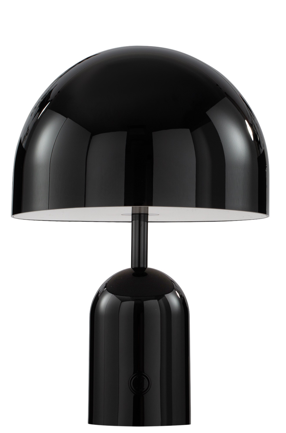 Schwarze Tom Dixon Bell Akkuleuchte: Moderne LED Tischleuchte mit glänzendem Finish für Innenräume.