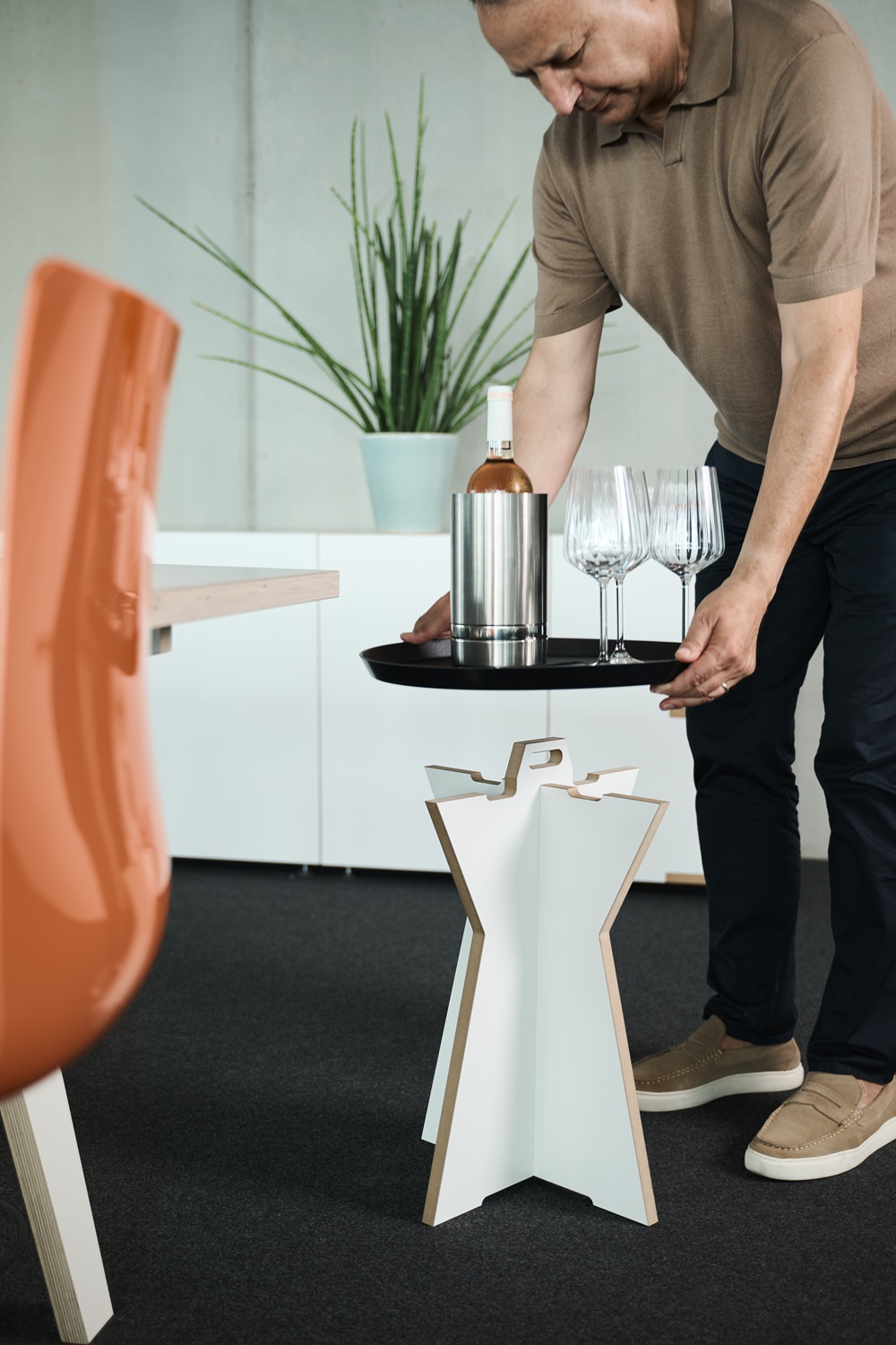 Tojo Table d'appoint portable avec plateau amovible Tojo