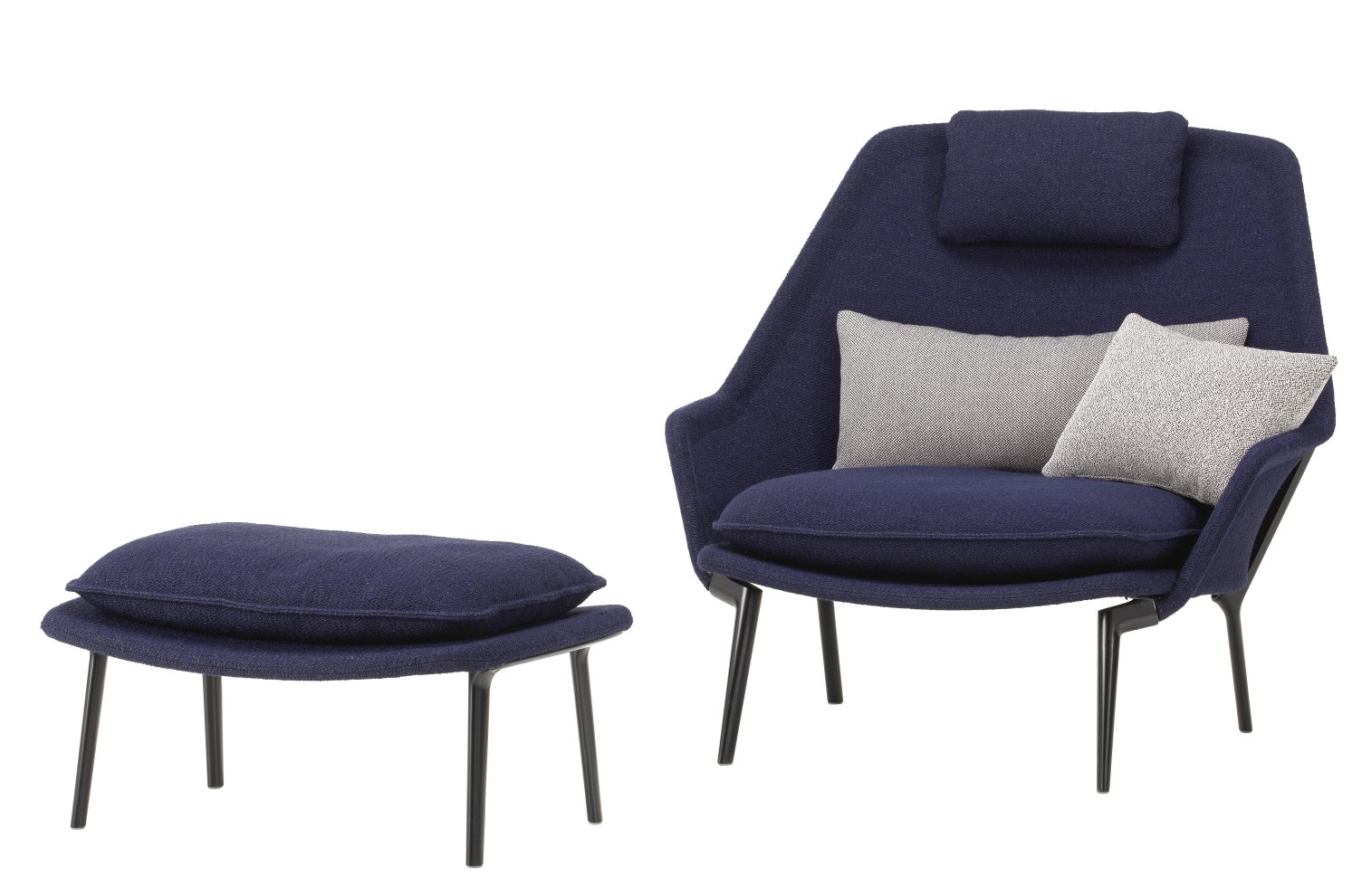 Slow Chair & Ottoman Fauteuil en tissu Vitra 