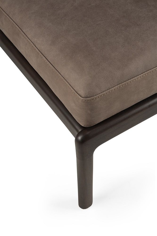 Jack Repose-pied acajou Ethnicraft Marron foncé / nubuck terre