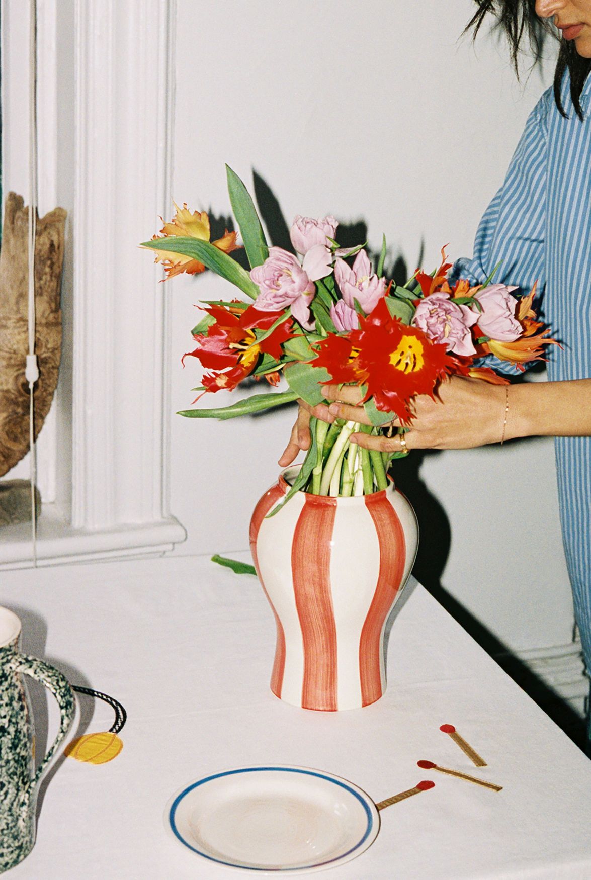 Sobremesa Strip Vase Rouge Hay OFFRE SPECIALE