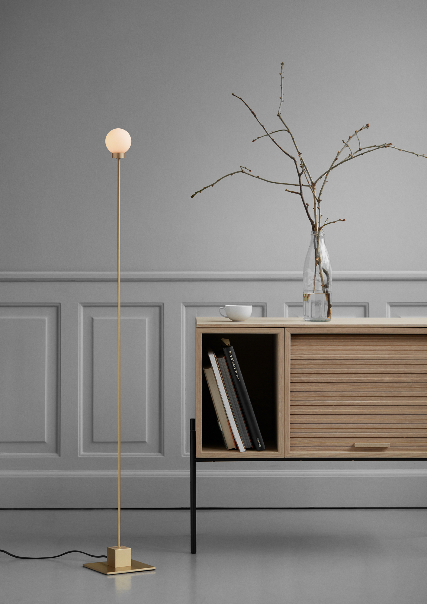 Snowball Floor lampadaire noir Northern