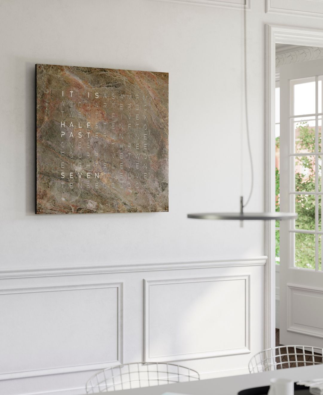 Earth 90 Creator's Edition Horloge murale / Objet temporel Allemande QLOCKTWO
