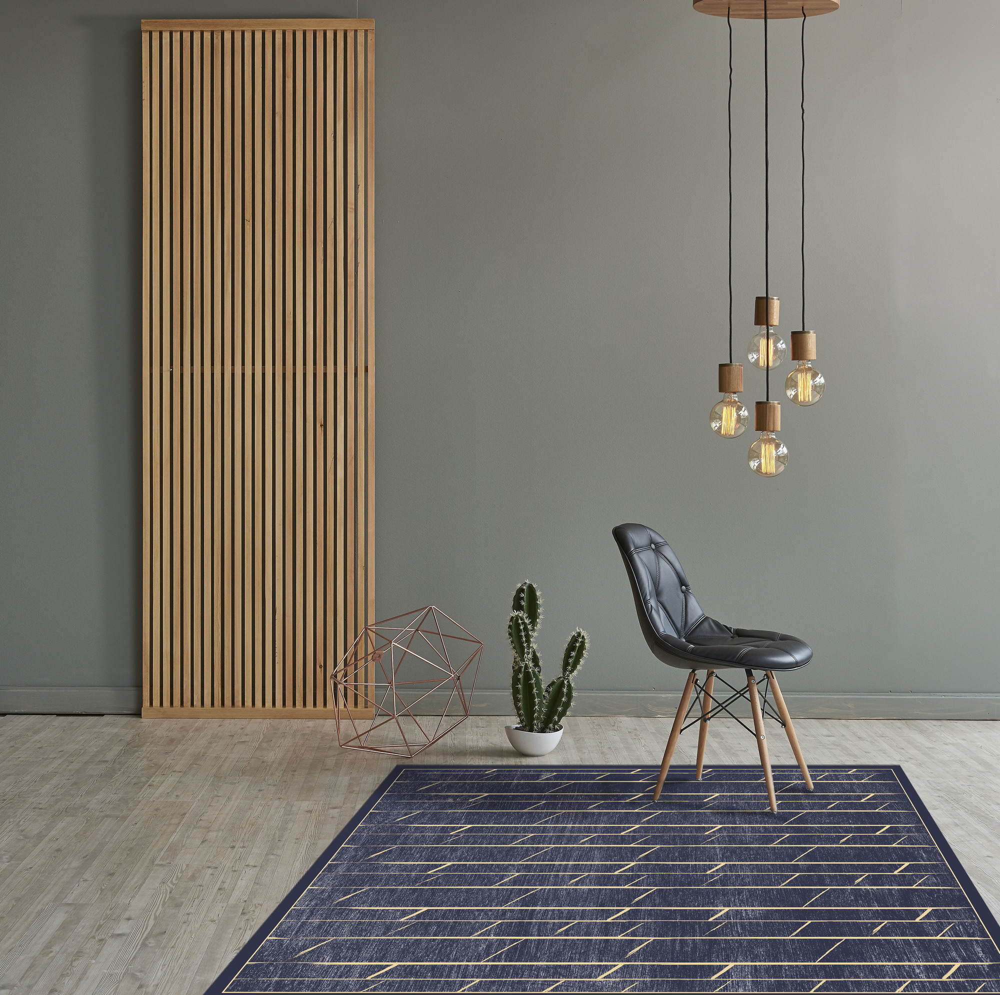 Matteo Tapis de Vinyle Tuile Bleue Contento OFFRE SPECIALE