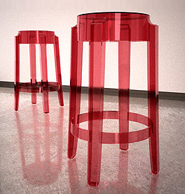 Charles Ghost tabouret set de 2 Kartell