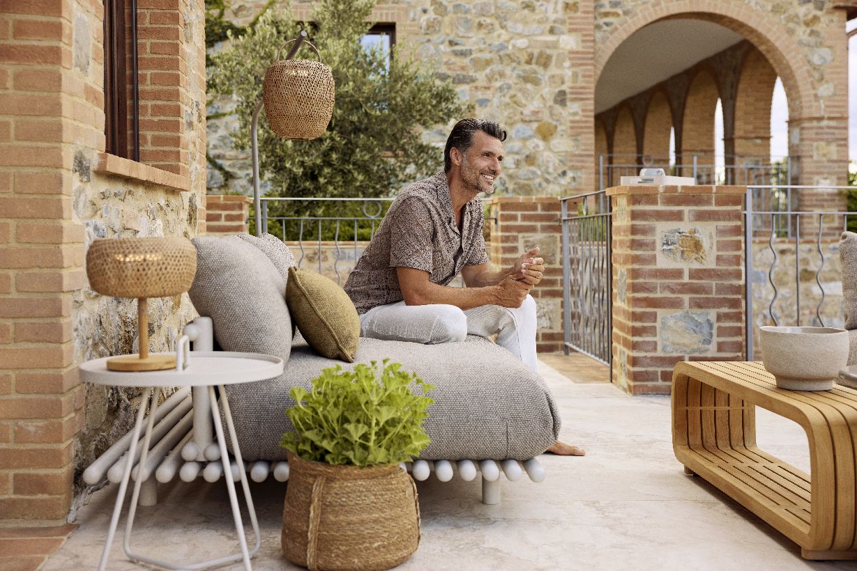 STICKS PLATFORM Grand canapé d'angle Extérieur Cane-Line