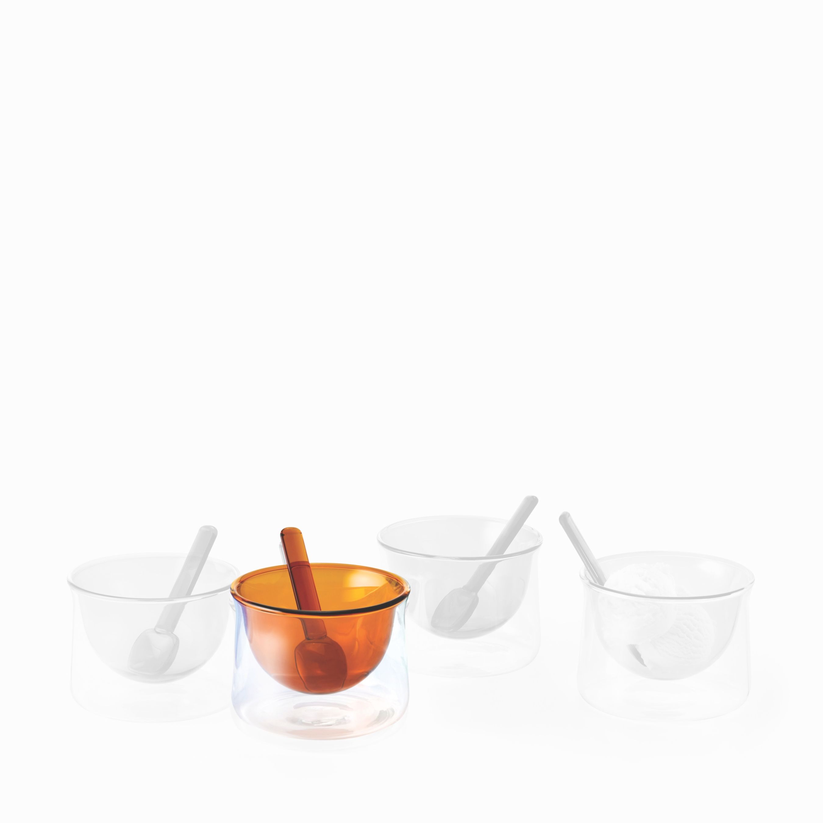 Gobelet à gelato avec cuillère Caramel Philippi