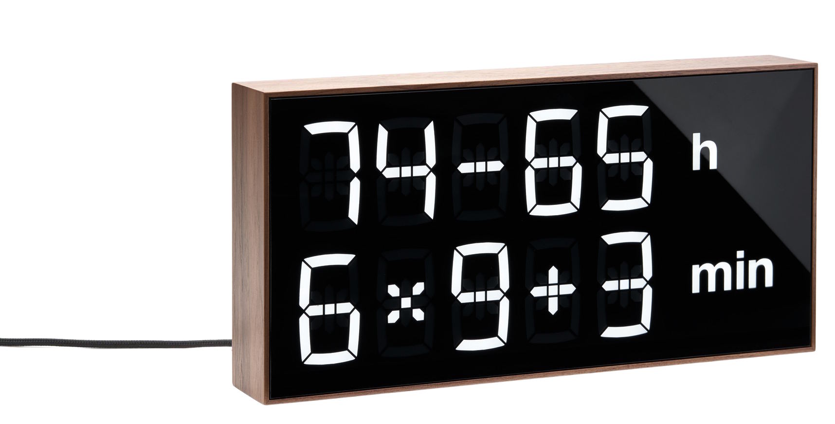 Horloge numérique LED / Horloge de table / Horloge murale en bois de noyer Albert Clock