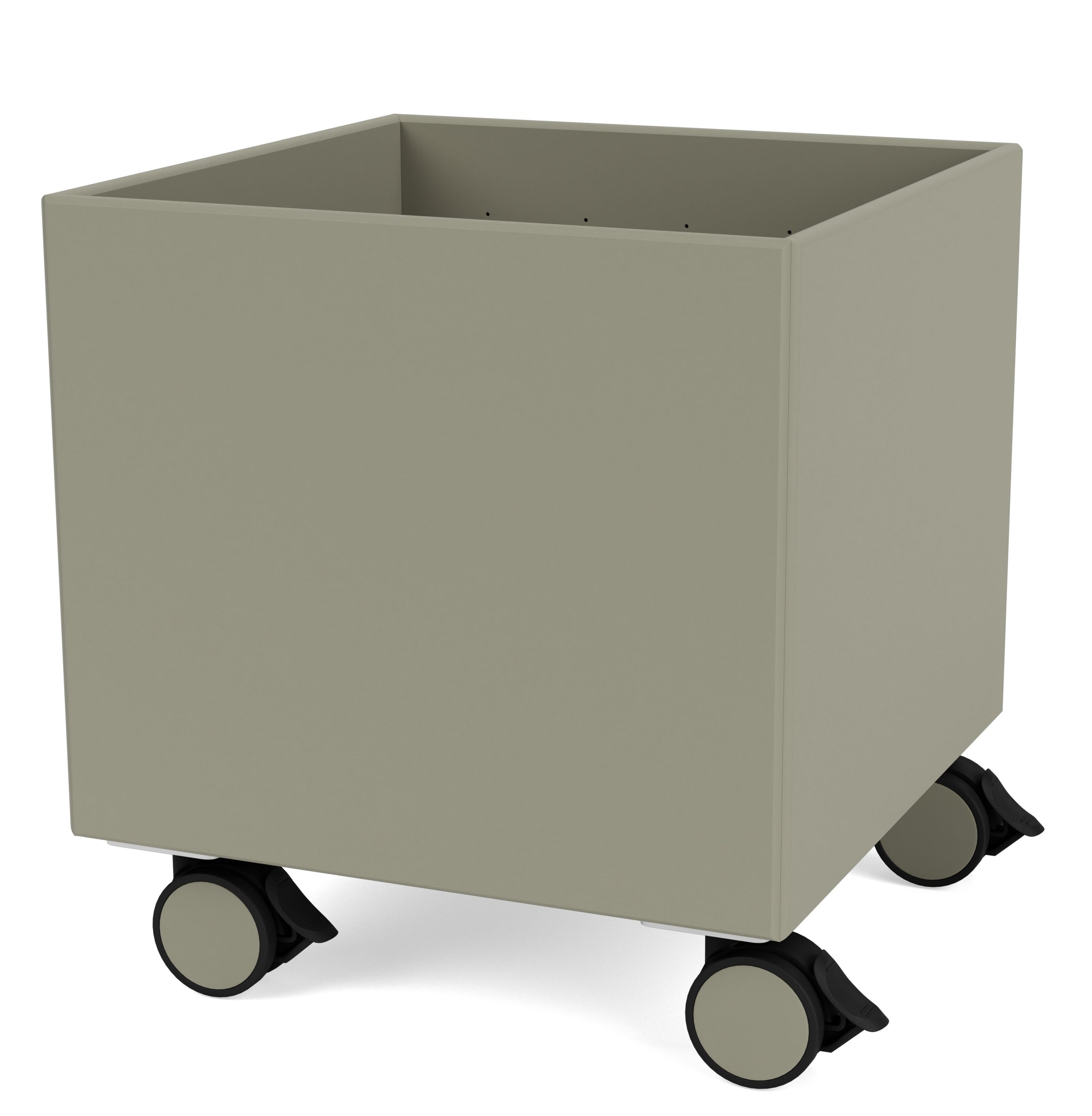 Colour Box Aufbewahrungsbox auf Rollen in Fennel 144: Quadratische, mobile Aufbewahrungslösung für Büro und Zuhause.