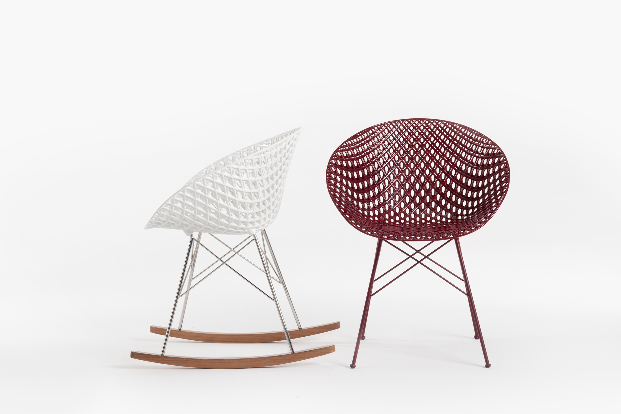 Smatrik Finition bois Chaise à bascule Kartell