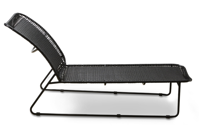 Cielo Lounge Chair low Chaise Lounge basse Outdoor ames Noir - Noir