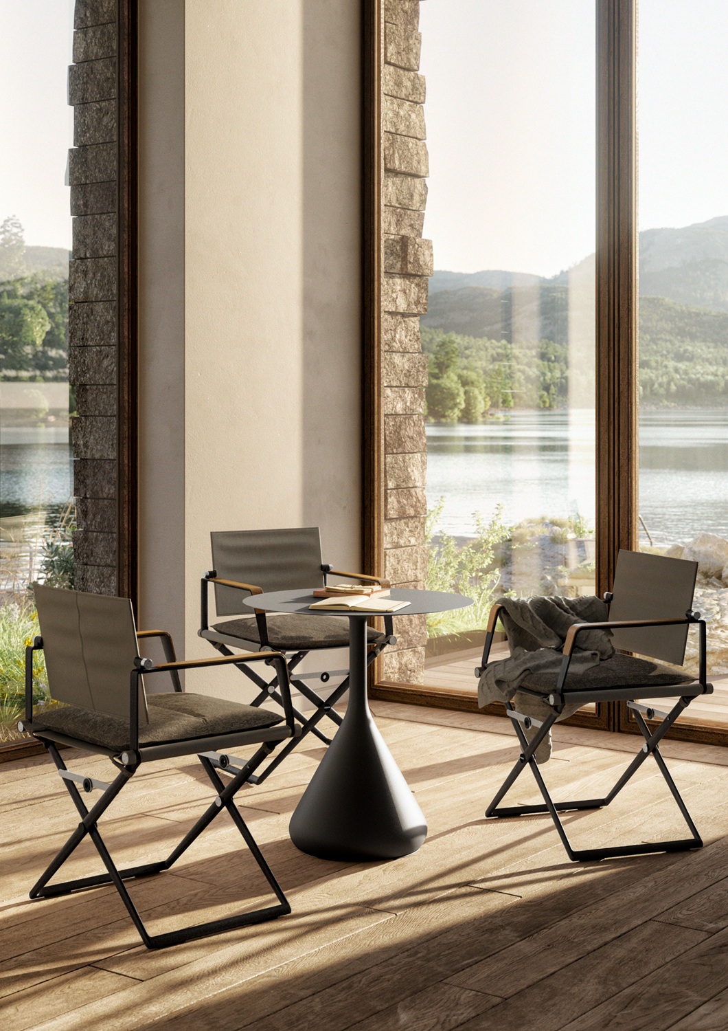 SEAX Outdoor Chaise avec décor bois Dedon